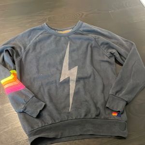 Aviator nation lightning bolt crew neck